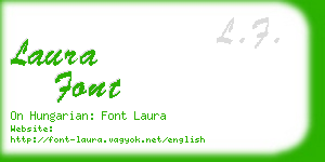 laura font business card